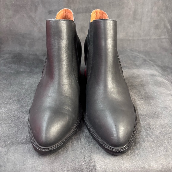 JEFFREY CAMPBELL Sz 7.5 Boots with Red Hollow Heel Alond Toe Ankle Booties NEW - Picture 2 of 9